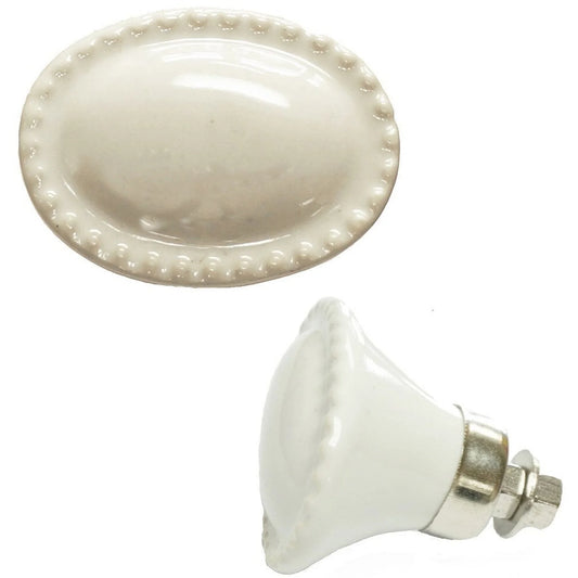 Ceramic door knob white