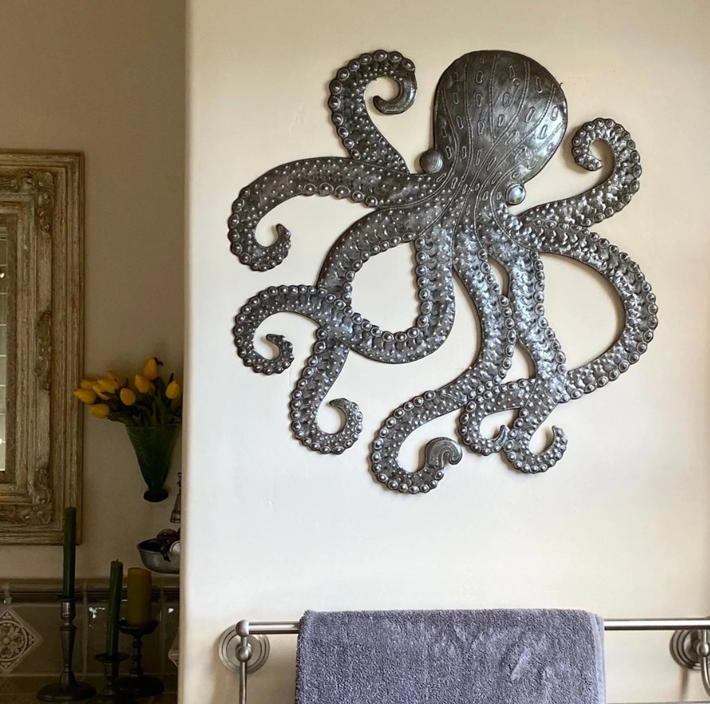 Handcrafted Octopus Sea Wall Hanging Art 23"