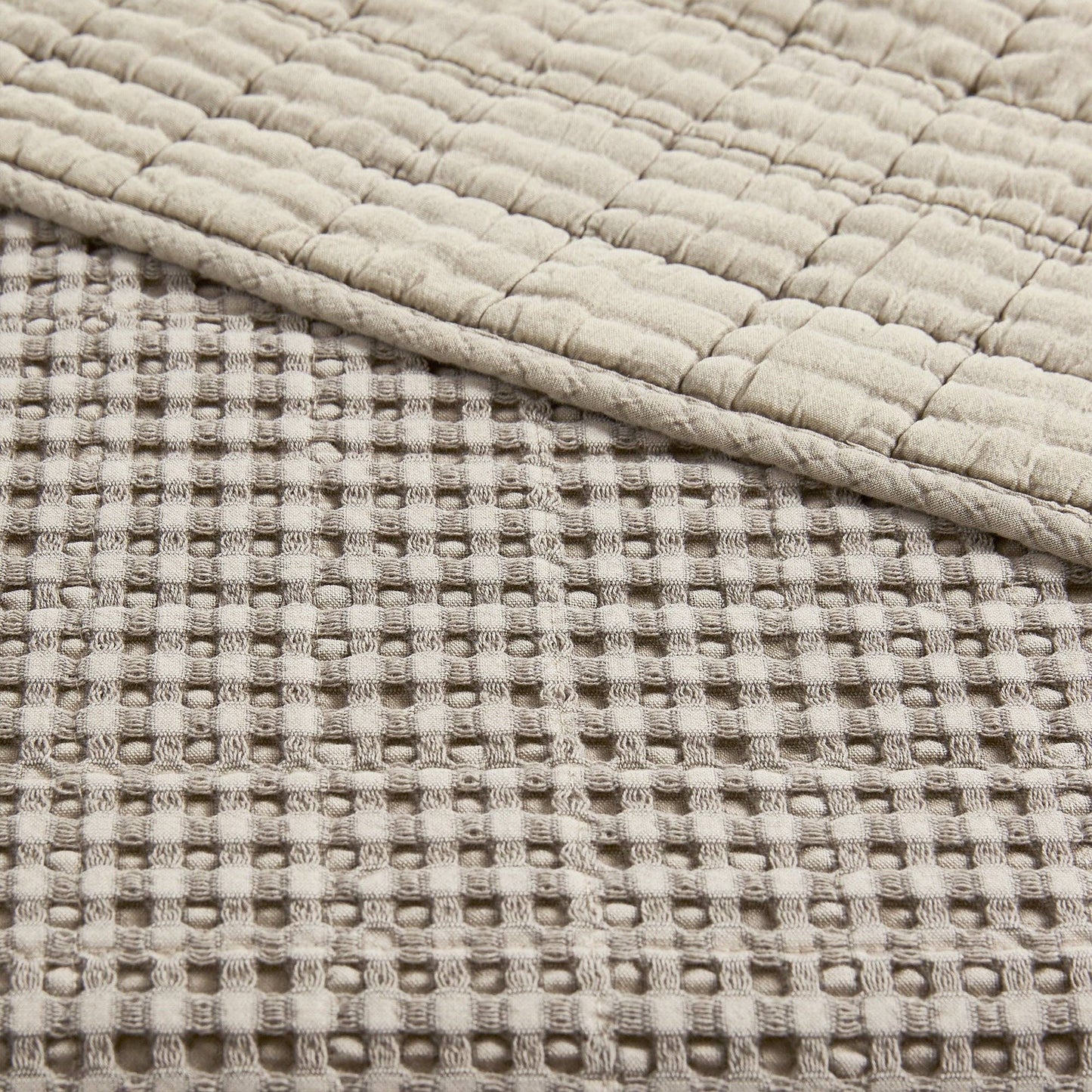 Waffle Quilted Throw Adobe 50x60"