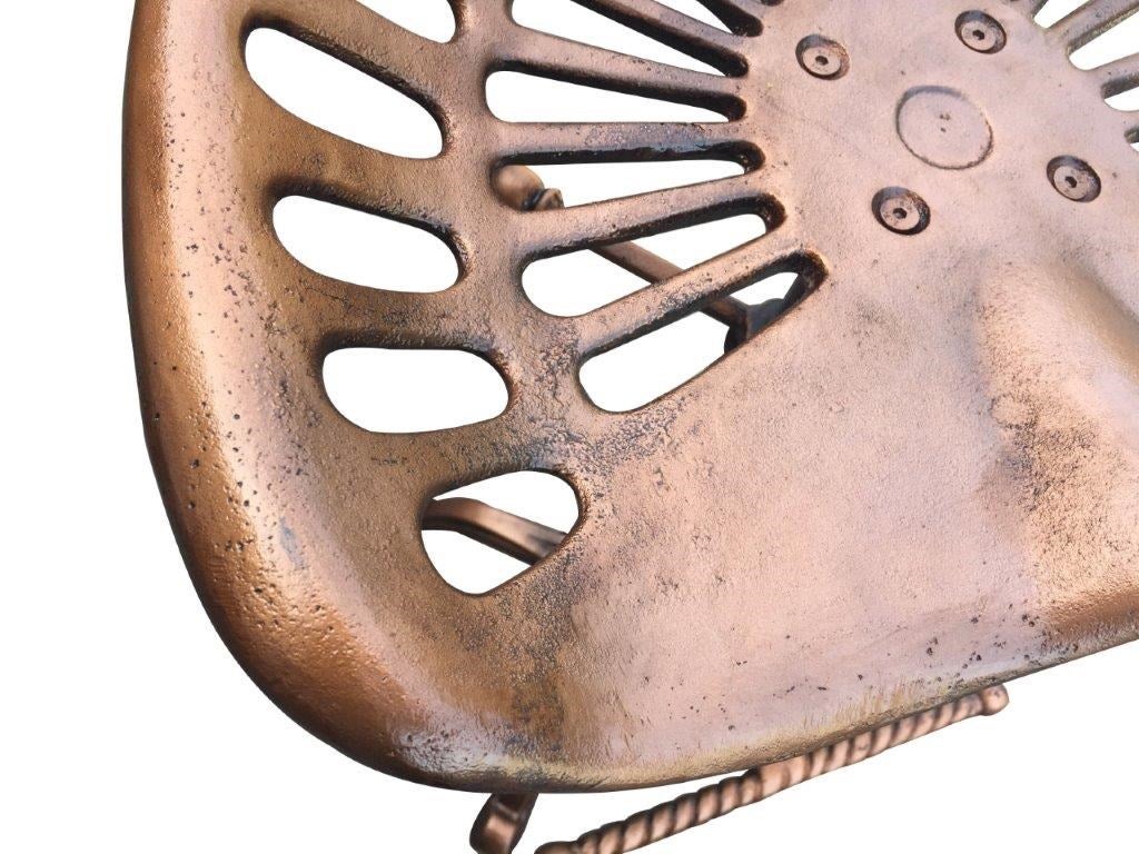 Iron Tractor Seat Antique Copper