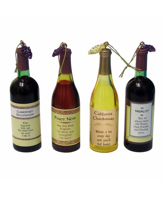 Wine bottle ornament asst