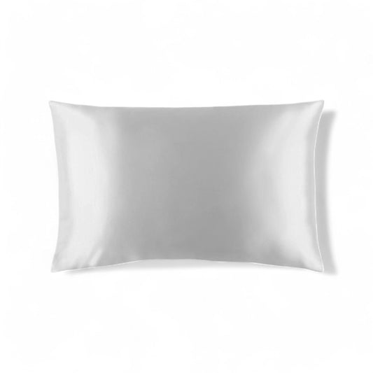 Queen Organic Silk Pillowcase - Light Grey