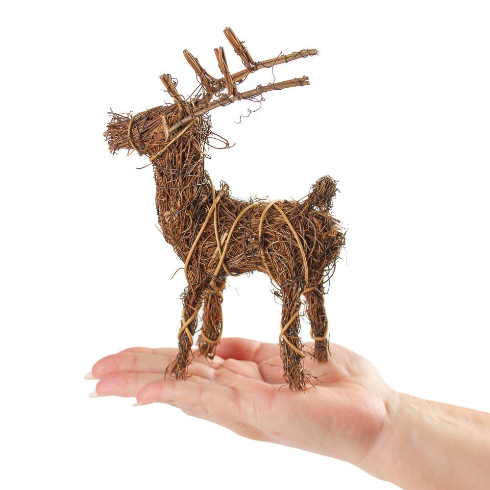 8" Natural Angel Vine Reindeer