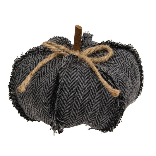 Dark Gray Chevron Pumpkin, Small