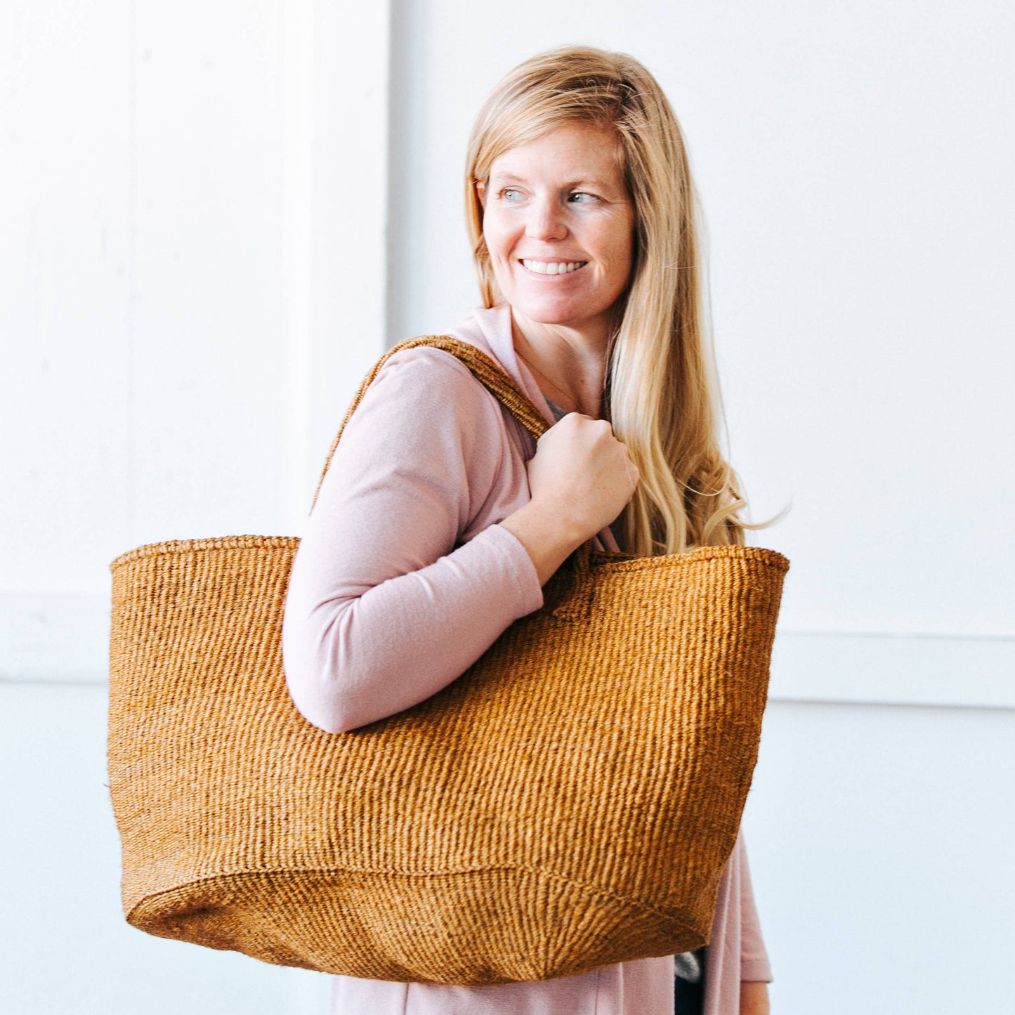 XL Sisal Tote: Ochre