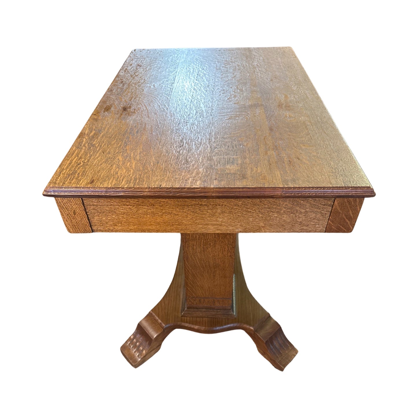 Antique quarter sawn library monastery table