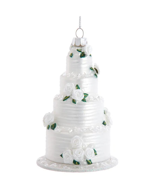 4.5" tiered wedding cake ornament