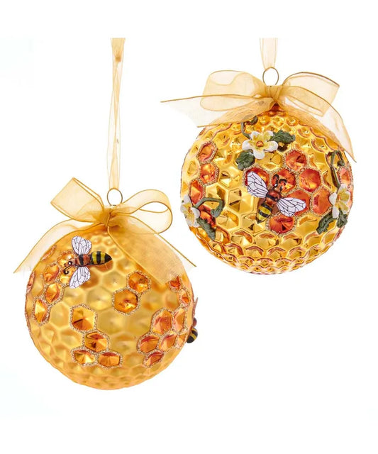 8cm gold ball bee ornament