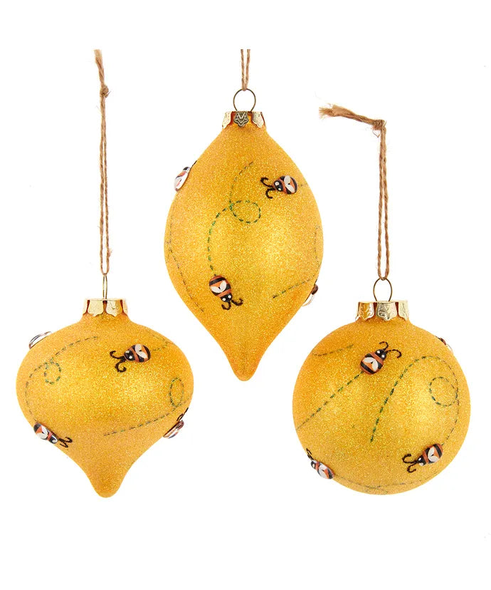 Bee onion ornament asst