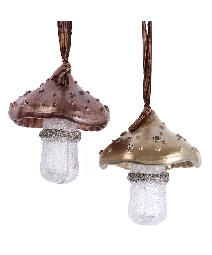 3.6" rustic glam mushroom