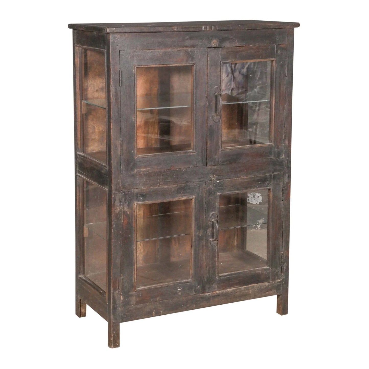 Dark Wood Cabinet w/Glass