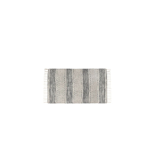 Lima tasseled floor mat 24x36 grey