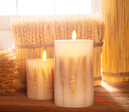 Reallite 6" wheat candle