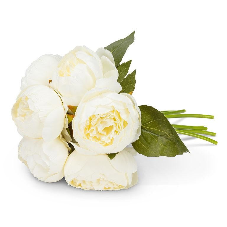Full Peony Bouquet White