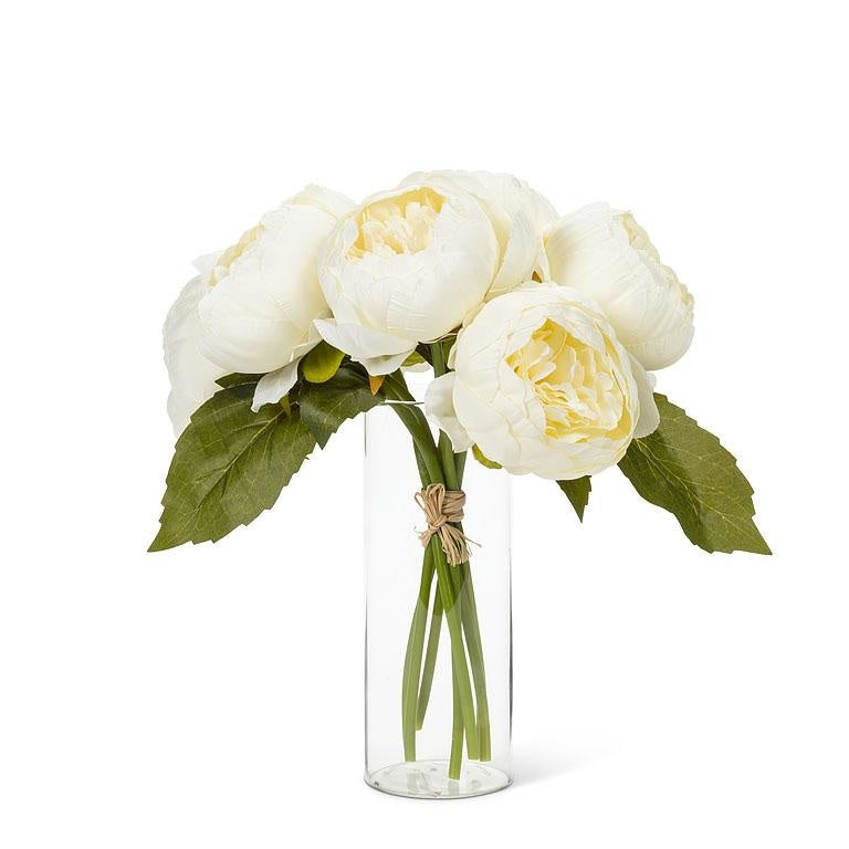 Full Peony Bouquet White