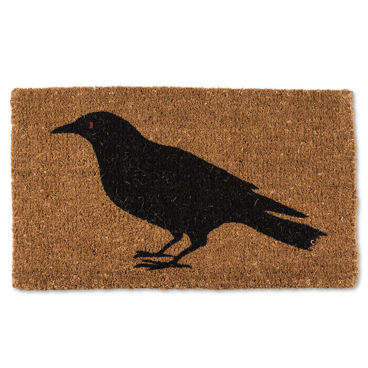 Standing crow raven doormat 18x30"