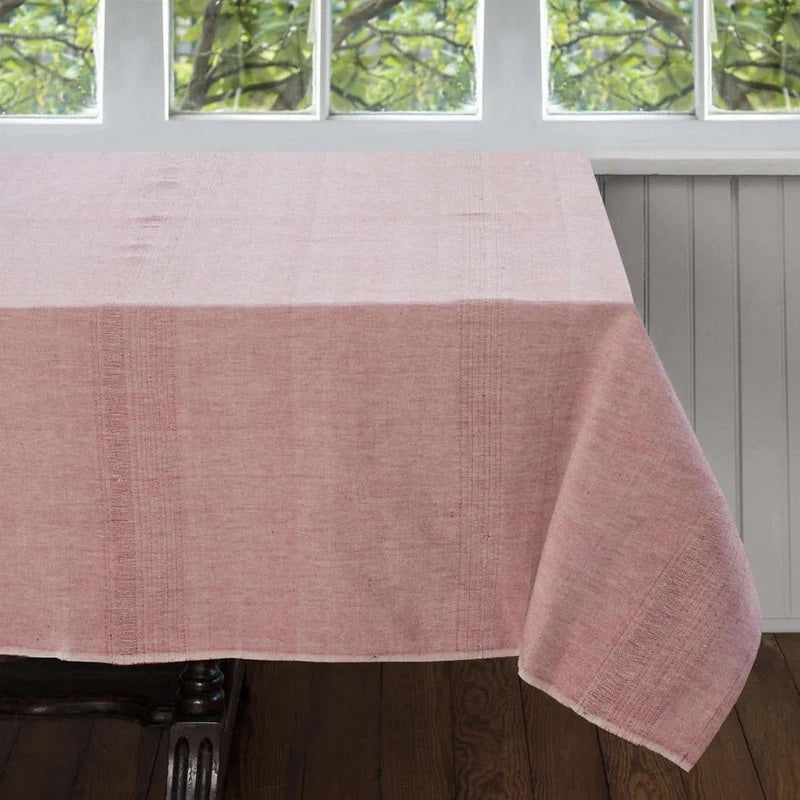 Sunrose woven cotton tablecloth 108x70"