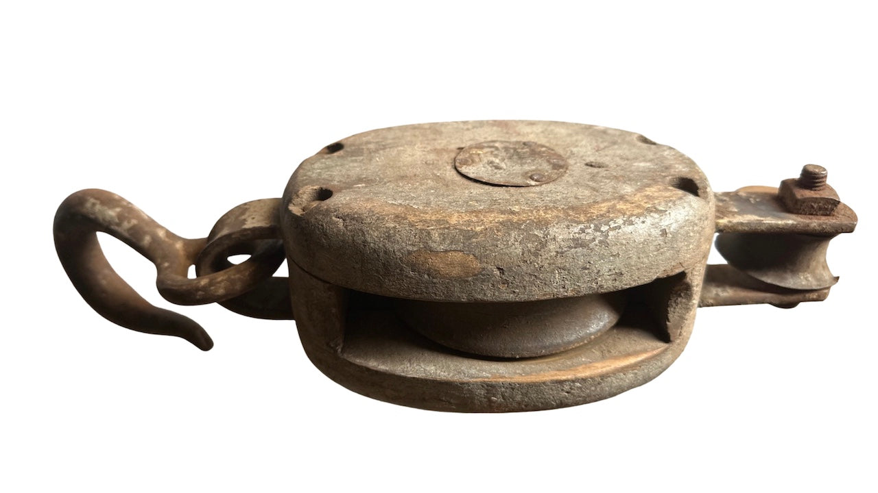 wood single barn pulley