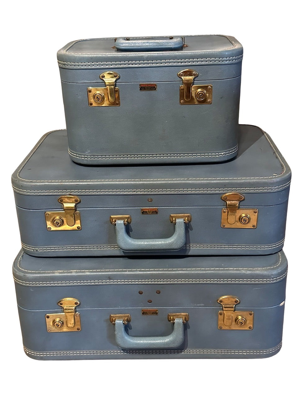 Vintage Christie 3 piece luggage set