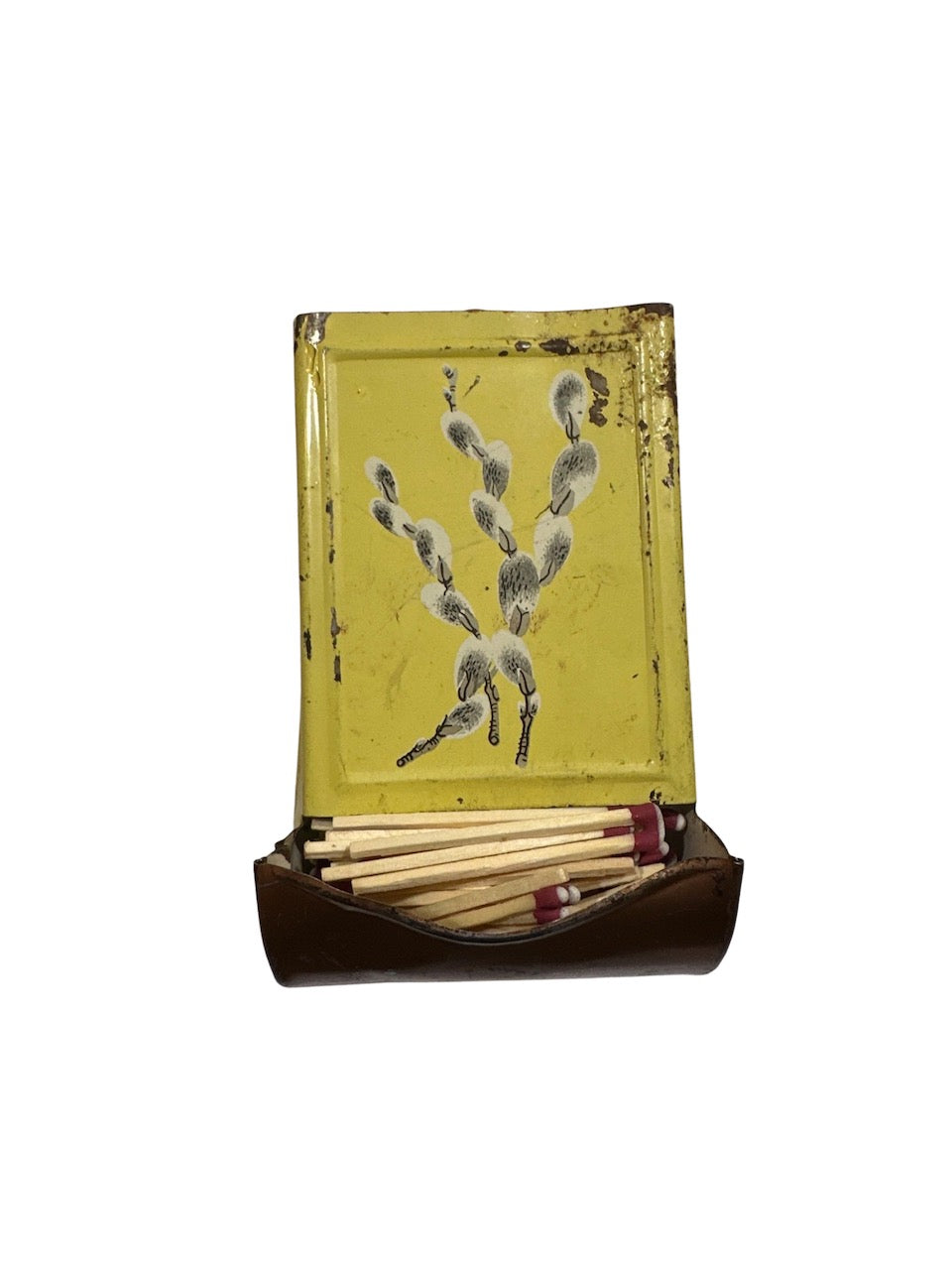 Vintage pussy willow match box
