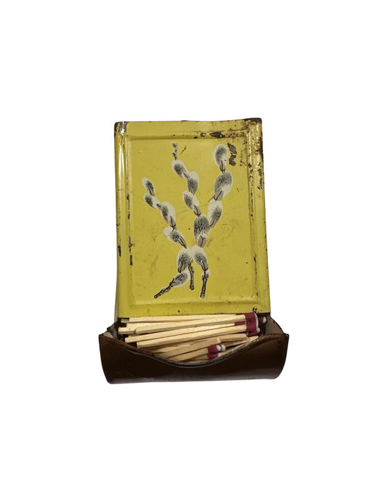 Vintage pussy willow match box