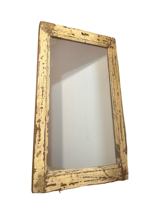 Teak framed mirror