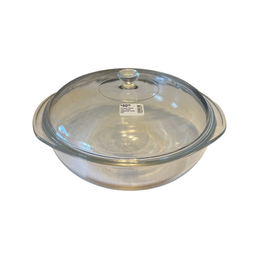 Vintage Pyrex clear glass casserole w/lid 026