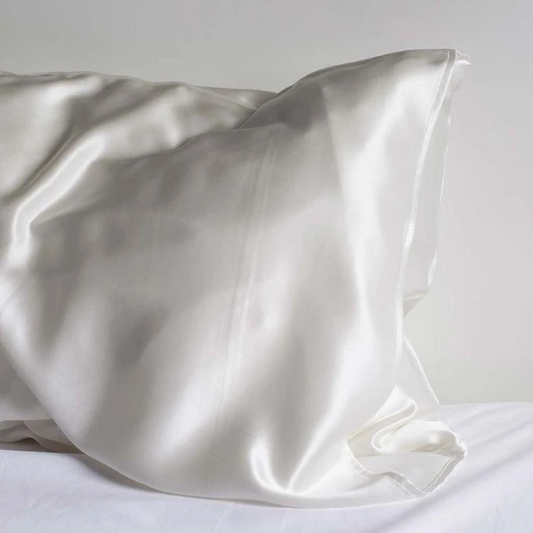 Queen silk pillowcase WHITE