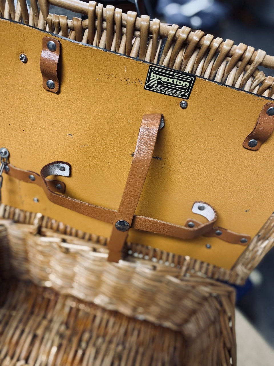 Vintage Brexton picnic basket