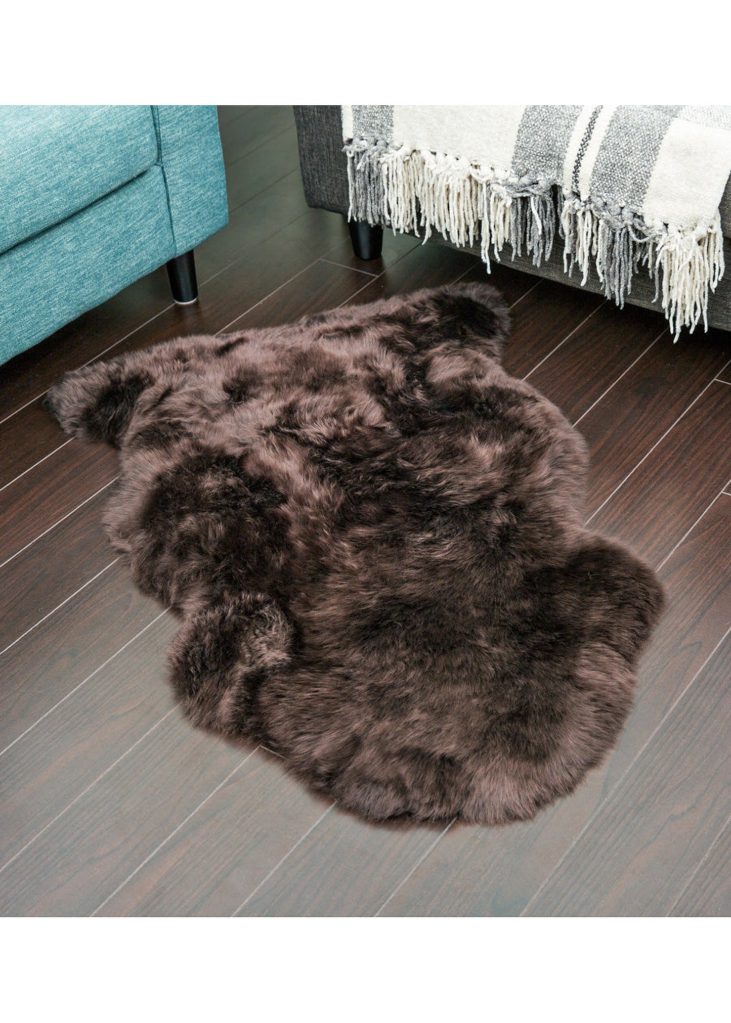 Brown sheepskin 2x3'