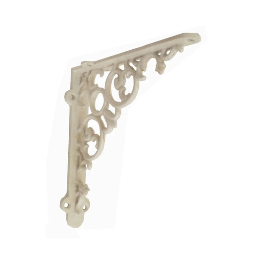 Shelf Bracket Scroll White Small