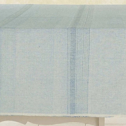 Juniper Berry hand woven cotton tablecloth 108x70"