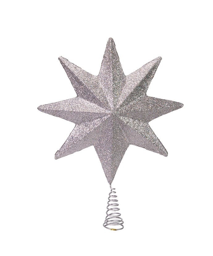 16" unlit gold and silver star tree-topper