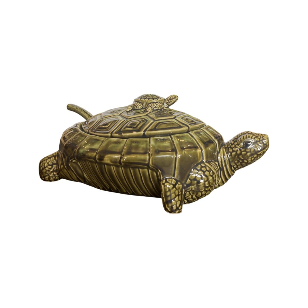 Vintage ceramic turtle tureen 1950s