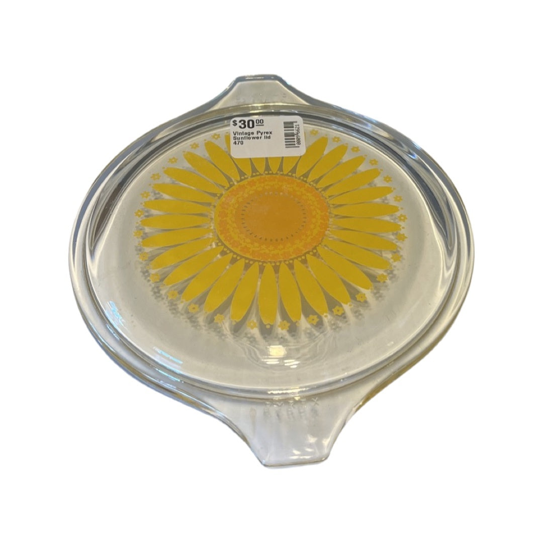 Vintage Pyrex Sunflower lid 470