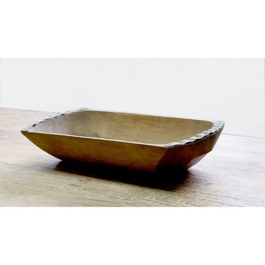 Antique wood Dutch dough bowl